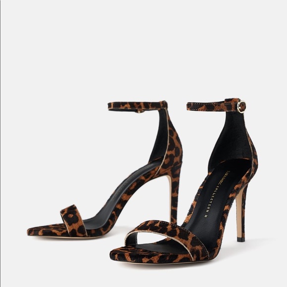 Zara Shoes - Zara leather cheetah print high heel